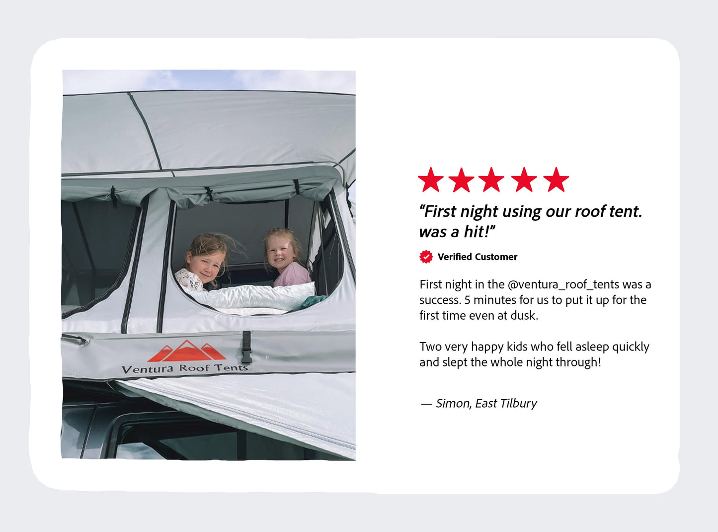 Extended Twin Ladder Ventura Deluxe 1.8 Roof Top Tent (IN STOCK)
