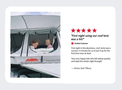 Extended Twin Ladder Ventura Deluxe 1.8 Roof Top Tent (IN STOCK)