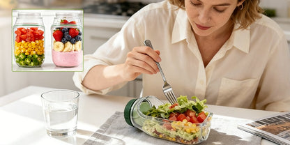 🥬 Salad Pod Tout-en-un – Frais, Pratique et Toujours avec Vous ! 🥗