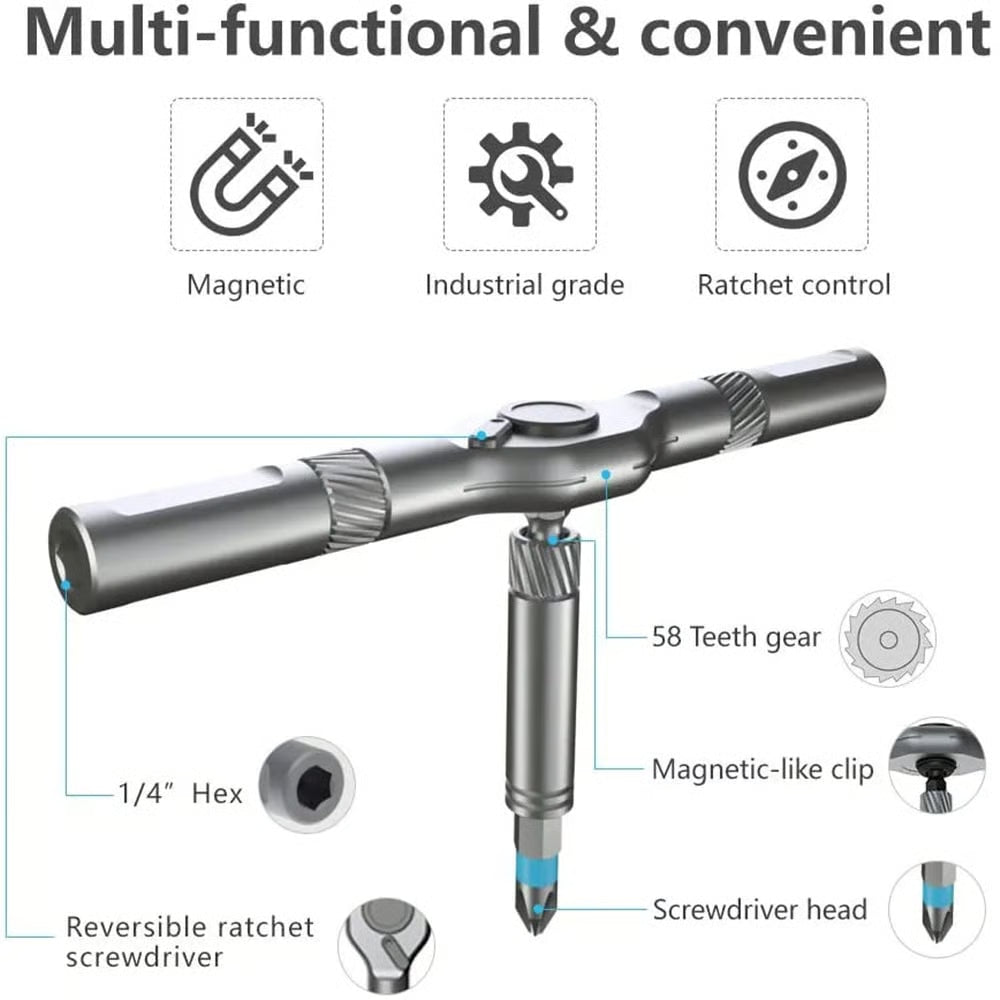 🧰 Set da 80 Pezzi di Bussole Magnetiche ad Impatto – Metriche & SAE 🔧