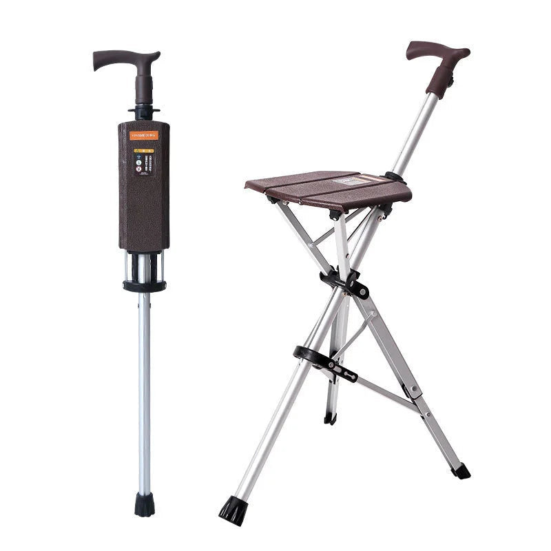 👉 Sedia pieghevole e bastone da passeggio 2 in 1, automatica
