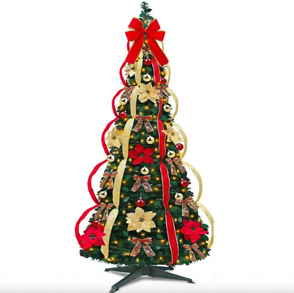 Sapin de Noël pré-décoré – Montez-le en 60 secondes 🎅🎄