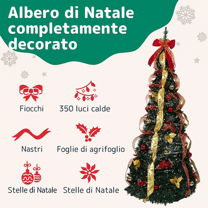 Sapin de Noël pré-décoré – Montez-le en 60 secondes 🎅🎄