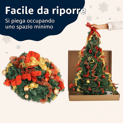 Sapin de Noël pré-décoré – Montez-le en 60 secondes 🎅🎄