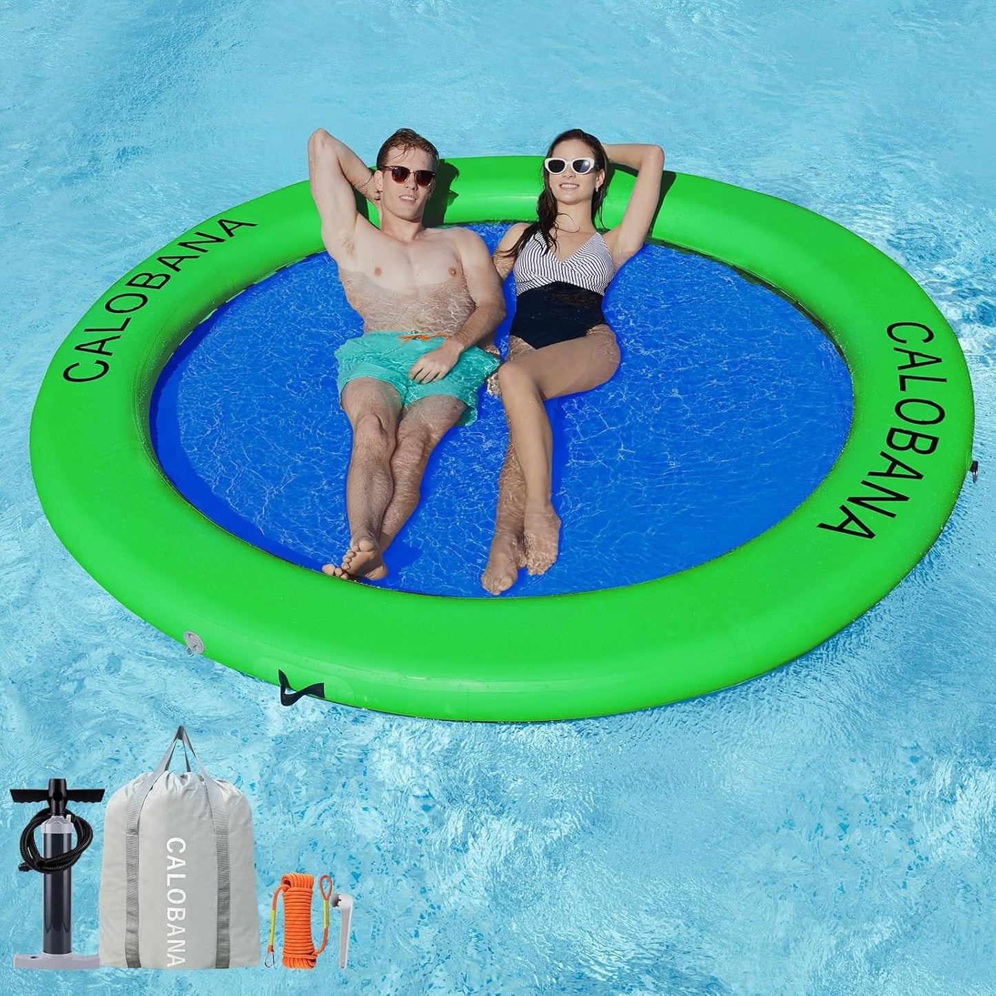 Hamaca inflable redonda flotante para agua