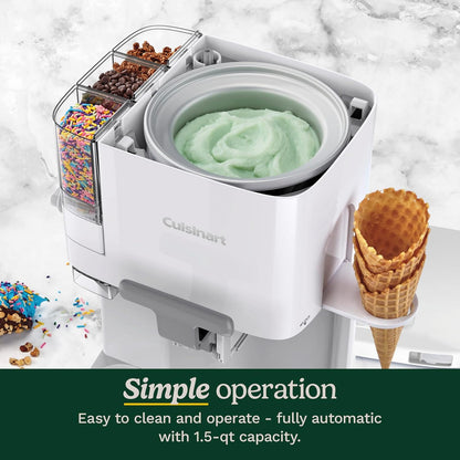 Macchina Soft Serve per Gelato & Yogurt 1,5L Automatica con Mix-In | Bianca