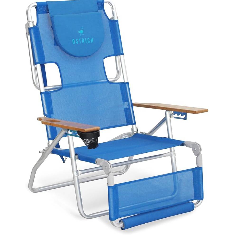 Sedia da spiaggia reclinabile portatile 3 in 1 con borsa termica 2
